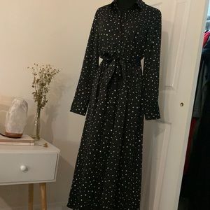 NWT, Black Patterned, MIDI Dress